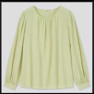 WOMEN RAYON GEORGETTE LONG-SLEAVE Uniqlo size XL; brand new and never worn